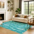 thumbnail image 7 of Addison Rugs Mayfield Premium Machine Washable Transitional Holiday Teal Rectangle Rug, 10' x 14', 7 of 7