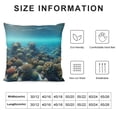 thumbnail image 5 of Orinice Linen Throw Pillow Cover Underwater Scenery Coral Reef and Tropical Fishes Blue Sea Home Decor Pillowcase  Cushion Cover for Sofa Couch Bed and Car White, 5 of 5