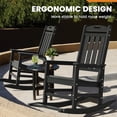 thumbnail image 6 of Greforg Outdoor Oversized Patio Rocking Chair Set of 2, HDPE Weather Resistant Porch, Garden Lawn Rocker,Black, 6 of 6