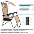 thumbnail image 6 of Ktaxon Zero Gravity Chair with Pillow and Cup Holder Four Styles for Chooice, 6 of 7
