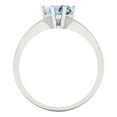 thumbnail image 4 of 1 ct Heart Cut Simulated Blue Diamond Solitaire 18K White Gold Womens Engagement Ring, 4 of 5