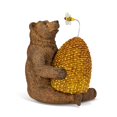 thumbnail image 2 of Statuette Ours Avec Ruche Et Abeille, 2 of 2