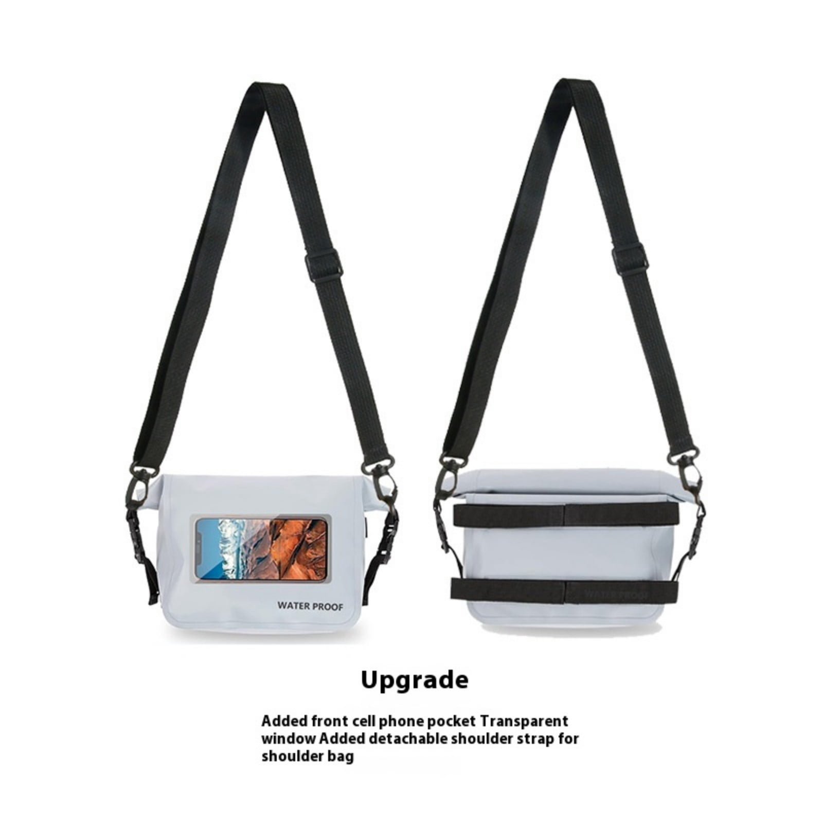 Large Capacity Lightweight PVC Dry Bag Casual Crossbody Bags For Hiking Beach Trip And Water Sports Gears Protecting