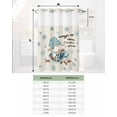 thumbnail image 6 of No Hook Shower Curtain with Snap in Liner, Winter Gnomes Dwarf with Coffee Snowflakes Hotel Shower Curtains for Bathroom, Washable Shower Curtain Liner Set with Mesh Top Window, 54"x78", 6 of 6