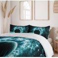 thumbnail image 6 of Ambesonne Space Duvet Cover Sets, Solar System Star Scenery, 2-King, Teal, 6 of 7
