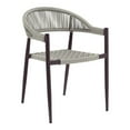 thumbnail image 2 of Furniture of America Clark Aluminum Patio Dining Chair in Dark Brown (Set of 2), 2 of 13