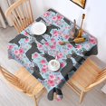 thumbnail image 2 of French Bulldog and Flower Square Tablecloth,Waterproof Square Table Cover,Wipeable Spillproof Washable Table Cover for Home Kitchen Party Decor 42"X42"(107x107cm), 2 of 6