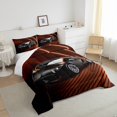 thumbnail image 3 of Race Car Full Size Bedding Set, Racing Car Comforter Set Extreme Sports Quilt Race Car Decor Room, Speed Sports Car Duvet Insert With 2 Pillow Cases, Red Orange, 3 of 5