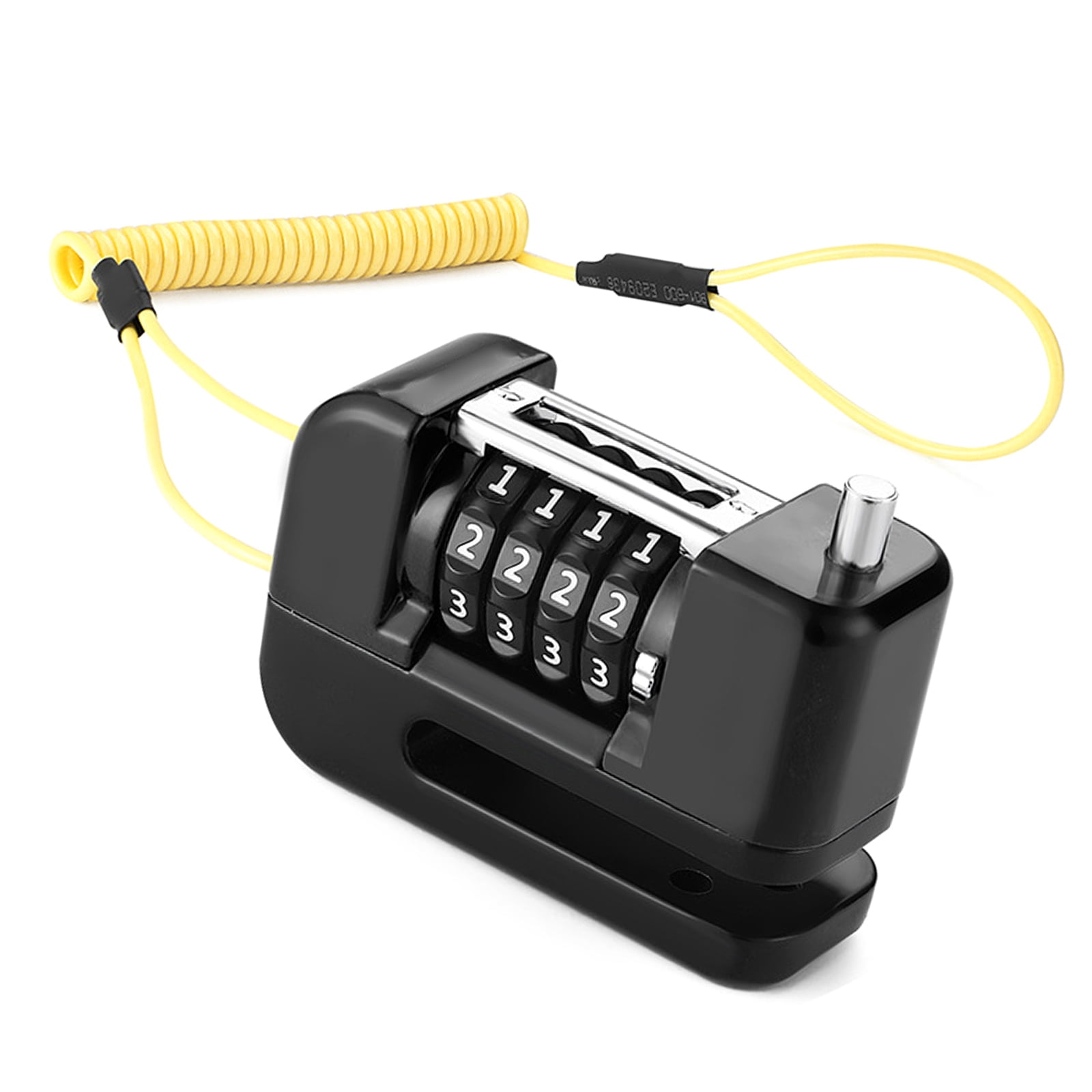 Compacts Portable Motorcycle Disc Brake Lock Security Padlocks High Security Bicycles Wheel 4-Digit Combination Lock