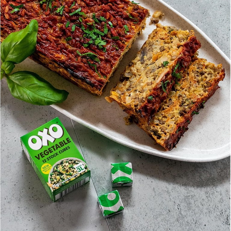 OXO 12 Vegetable Stock Cubes 71 g (Pack of 12, Total 144 Cubes