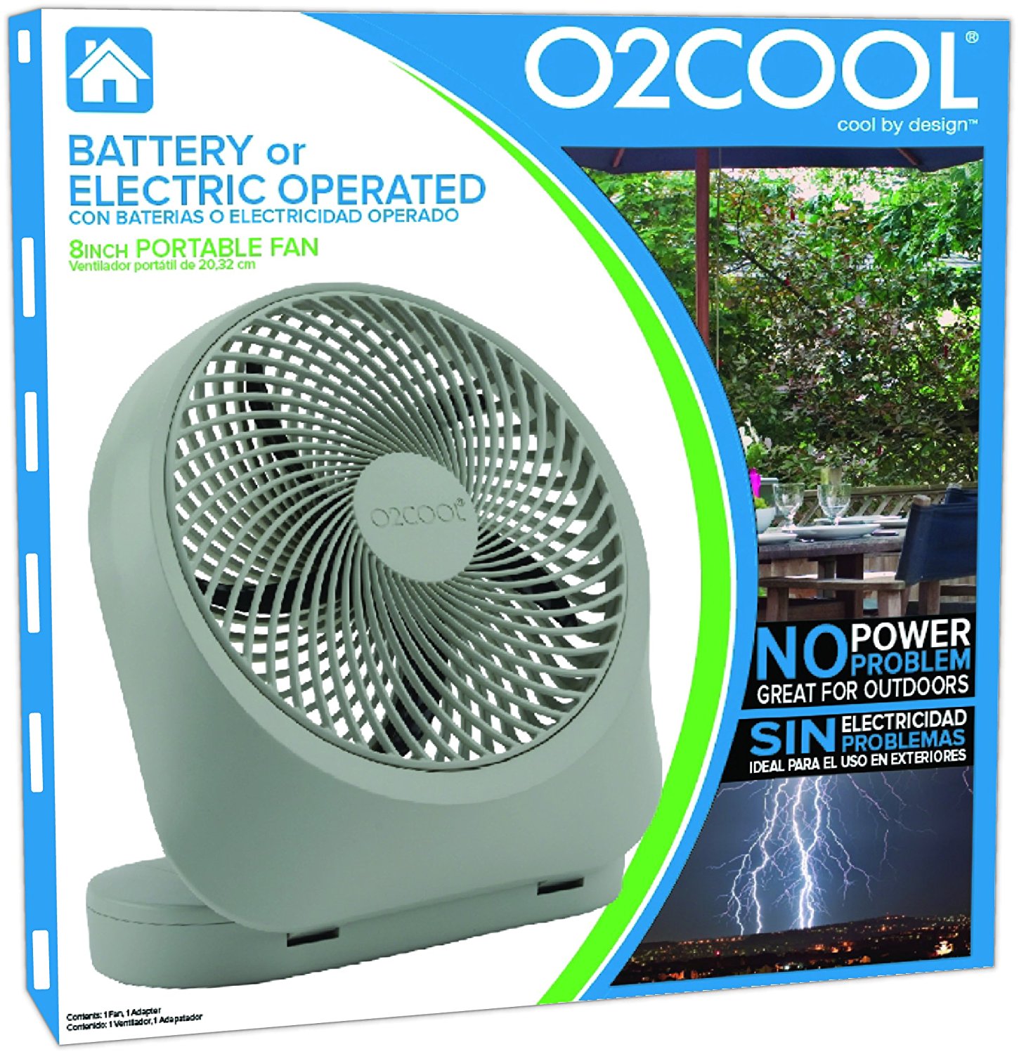 O2 Cool Fan 8 inch Battery or Electric 
