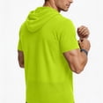 thumbnail image 5 of ZVNAΖH Men's Mesh Hooded Short Sleeve T-Shirt, Breathable Quick Dry Athletic Top for Workout, S-3XL, 5 of 9
