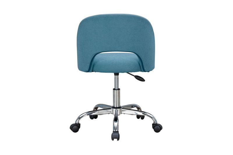 Mainstays Fabric Upholstered Open Back Office Chair, Teal, for Teens and Adults