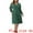 Green, variant on Plus Size Swiss Dots Wrap V Neck Knee Length Dress 4X Caramel