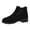Black, variant on Women's Elastic Panel Chelsea Boots, Chunky Block Heel Slip On Booties, Fall Winter 2026 Suede Ankle Boots Black