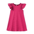 thumbnail image 4 of MEZZALL Girls Solid Color Flutter Sleeve Dress Casual Summer Soft Comfortable Party O-Neck Solid Color Vacation Dresses, 4 of 4