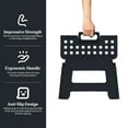 thumbnail image 3 of Home Folding Step Stool For Kids Adults 9" Heavy Duty Plastic Stool W/ Handle by Lexi Home, 3 of 6