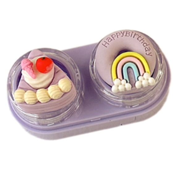 Contact Lenses Case and Removal Tool Compact Size Rubber Eye Lenses Inserter