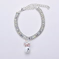thumbnail image 4 of LYMAYTER Dog Collar with Bell Pendant Rhinestones Design Adjustable Extension Chain Ultra-Light Pet Collar Jewelry Necklace, 4 of 7