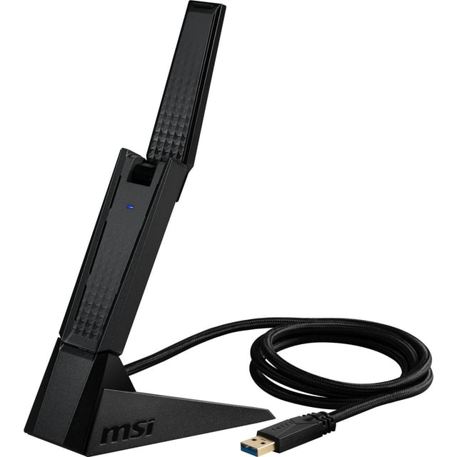 Adaptador USB WiFi 6E MSI AXE5400 de hasta 5400 Mbps para Windows
