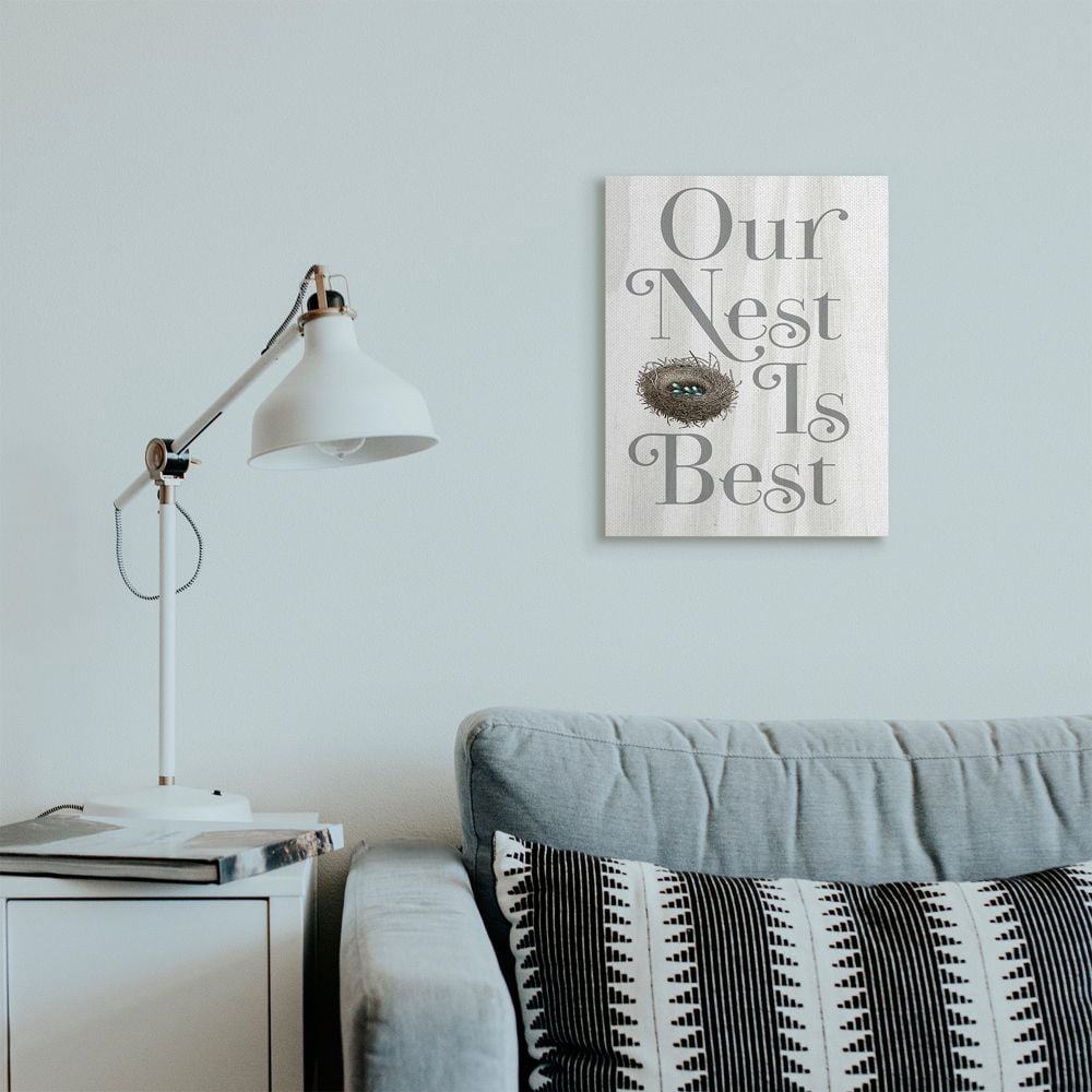 Stupell Industries Our Nest is Best Rustic Nursery Phrase Designed by Daphne Polselli