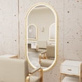 thumbnail image 4 of LUVODI Led Lighted Bathroom Mirror Gold Aluminum Frame Anti-Fog Dimmable Vanity Mirror Oval 39x20 inch, 4 of 14