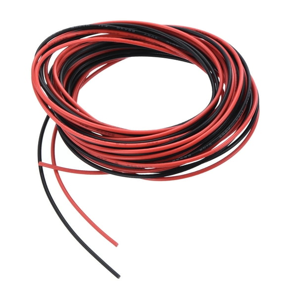26 Gauge Hookup Wire 3.0m/10ft 26AWG Flexible Electrical Wire UL1007 Black Red, 1.5mm Dia