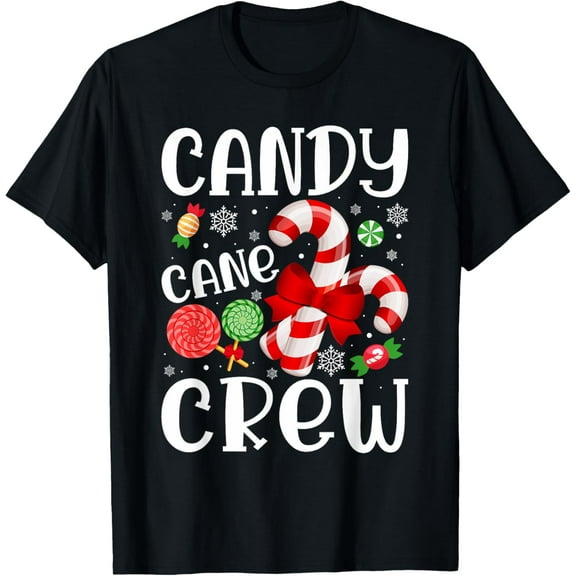 Exquisite and comfortable-Candy Cane Crew Funny Christmas Xmas Candy Lover T-Shirt