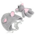 thumbnail image 6 of EBTOOLS Newborn Baby Girl Boy Crochet Knit Mouse Hat Doll Set Infant Photography Prop, 6 of 8