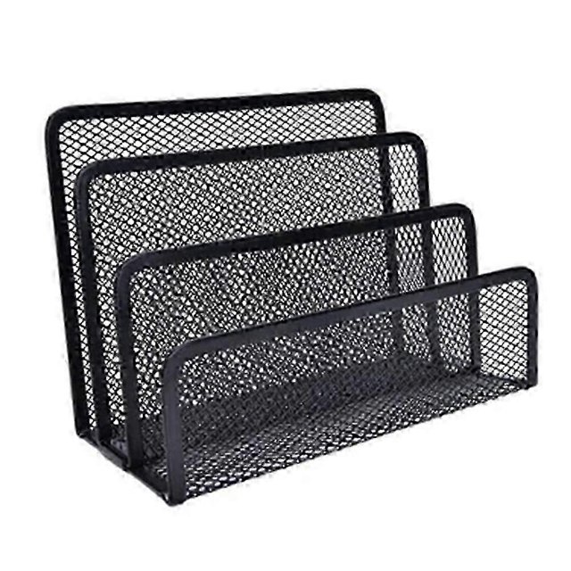 New Upgrade Home Storage Racks Black Mesh Letter Paper File Storage Rack Holder Tray Organiser Desktop Office