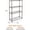 Black, variant on Basics 4-Shelf Adjustable Heavy Duty Steel Wire Rack Storage Shelving Organizer for Kitchen, Garage, 36" L x 14" W x 54" H, Chrome Silver