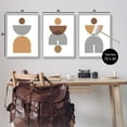 thumbnail image 4 of Stupell Industries Modern Shapes on White Abstract Painting Gray Framed Art Print Wall Art, 24 x 30, Set of 3, 4 of 10