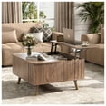 thumbnail image 4 of JOINICE Lift Top Coffee Table with Storage, Mid Century Modern Wooden Square Center Table,for Living Room, Walnut, 4 of 9