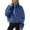 Blue, variant on 2025 Spring Hoodie Blue Hoodie Long Sleeves V-Neck Long Sweaters for Women Solid Color Fashion Cardigan Casual Wear Hoodie(S)