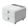 thumbnail image 3 of Desktop Pen Holder Container with 2 Drawers Cute Cosmetics Holder Desk Organizer White, 3 of 9