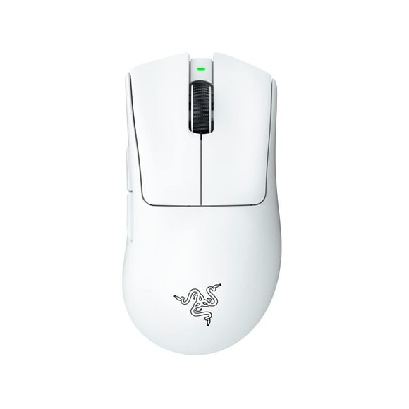 Razer DeathAdder V3 Pro Wireless Gaming Mouse: 64g Lightweight Ergonomic - 30K DPI Optical Sensor - Gen-3 Optical Switches - 8 Programmable Controls - Up to 90 Hr Battery - White