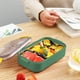thumbnail image 4 of Fiambrera térmica infantil con recipientes de plástico de 700 ml y acero de 480 ml, hermética para comidas escolares o de oficina, recipiente duradero para preparar comidas Aestivo | Verde |, 4 of 6