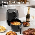thumbnail image 5 of Compact Air Fryer Small, 2.1QT, 4-in-1 Small Mini Airfryer Compact, Bake, Roast, Reheat, 98% Less Oil, Adjustable Temperature & Timer, Quiet, Nonstick & Dishwasher Safe Basket, BPA-Free, Black, 5 of 5