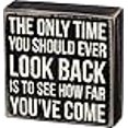 thumbnail image 3 of Primitives by Kathy Classic Box Sign, 5 x 5-Inches, Look Back, 3 of 4