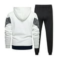 thumbnail image 3 of HCNTES Track Suits for Men Set Full Zip Sweatsuit Outdoor Jogging Men Tracksuits（White,L), 3 of 4