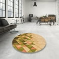 thumbnail image 4 of Ahgly Company Machine Washable Indoor Rectangle Transitional Yellow Orange Area Rugs, 5' x 7', 4 of 7