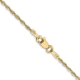 thumbnail image 4 of Diamond2Deal 14K Yellow Gold 1.5mm Extra Light Diamond-cut Rope Chain Necklace for Women 24", 4 of 6