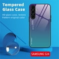thumbnail image 4 of SaniMore for Samsung Galaxy A24 Case, Gradient Tempered Glass Backplane Anti-scracth Drop Resistant Anti-fall Slim Fit Lightweight Fashion Luxury for Girls Women, Purple, 4 of 9