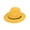 Yellow, variant on Unisex Woolen Felt Panama Hats Wide Brim Solid Color Fedora Cowboy Hats with Belt Buckle Ladies Fashion Jazz Cap