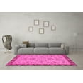 thumbnail image 3 of Ahgly Company Indoor Square Oriental Pink Traditional Area Rugs, 5' Square, 3 of 4