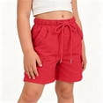 thumbnail image 5 of Atogsazn Kids Boys Summer Cargo Shorts Casual Athletic Wide Leg Short Pants with Pocket Outdoor Outfits Red 4-5 Years Fashion, 5 of 8