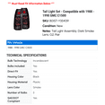 thumbnail image 2 of Tail Light Set - Compatible with 1988 - 1998 GMC C1500 1989 1990 1991 1992 1993 1994 1995 1996 1997, 2 of 2