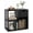 Black, variant on Sunshen Cube Storage Organizer, Small Bookshelf with 2-Tier Open Shelves, Freestanding Cube Bookcase with Drawer and Closed Storage for Living Room,Badroom,Office (Rustic Brown)