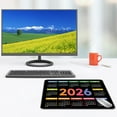 thumbnail image 3 of 2026 Calendar Mouse Pad, Large Extended Desk Mat with Non-Slip Rubber Base for Office and Gaming, Enhanced Precision for Optical and Wireless Mice, Waterproof Computer Mousepad for Home and Work, 3 of 7