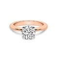 thumbnail image 4 of IGI Certified 5 Carat Round Shape Lab Grown Diamond Engagement Ring | 14K Rose Gold | Cordelia Knife Edge Solitaire Diamond Ring | FG-VS1-VS2 Quality Friendly Diamonds, 4 of 7